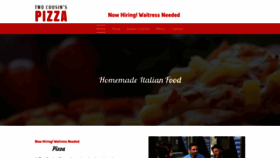 What Twocousinspizzamountville.com website looked like in 2019 (4 years ago)