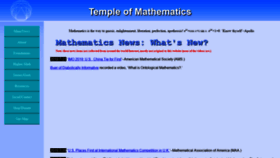 What Temple-of-mathematics.com website looked like in 2019 (4 years ago)