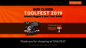 What Toolfest.ca website looked like in 2019 (4 years ago)