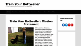 What Trainyourrottweiler.com website looked like in 2019 (4 years ago)