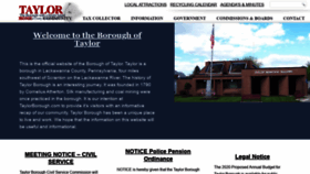 What Taylorborough.com website looked like in 2019 (4 years ago)