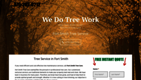 What Treecarefortsmith.com website looked like in 2019 (4 years ago)