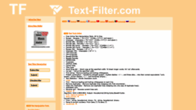 What Text-filter.com website looked like in 2019 (4 years ago)