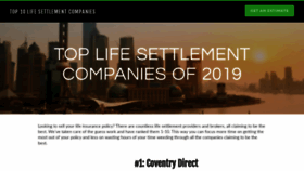 What Top10lifesettlements.com website looked like in 2019 (4 years ago)