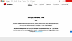 What Tell-your-friend.com website looked like in 2019 (5 years ago)