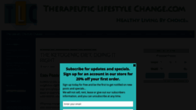What Therapeuticlifestylechange.com website looked like in 2019 (4 years ago)