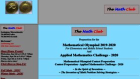 What Themathclub.com website looked like in 2019 (4 years ago)