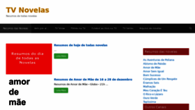 What Tvnovelas.com.br website looked like in 2019 (4 years ago)