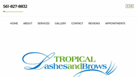 What Tropicallashesandbrows.com website looked like in 2019 (4 years ago)