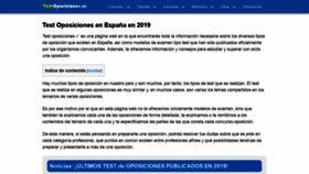 What Test-oposiciones.es website looked like in 2019 (4 years ago)