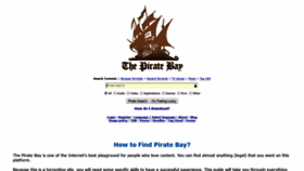 What Thepiratesbay.com website looked like in 2019 (4 years ago)