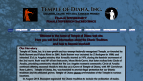 What Templeofdiana.org website looked like in 2019 (4 years ago)