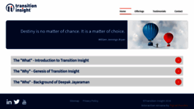What Transitioninsight.com website looked like in 2019 (4 years ago)