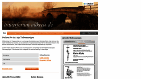 What Trauerforum-altkreis.de website looked like in 2019 (4 years ago)