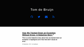 What Tomdebruijn.com website looked like in 2019 (4 years ago)