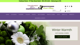 What Timclarksflowers.ca website looked like in 2019 (4 years ago)