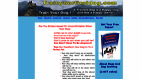 What Trainyourfirstdog.com website looked like in 2019 (4 years ago)