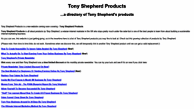 What Tonyshepherdproducts.com website looked like in 2019 (4 years ago)