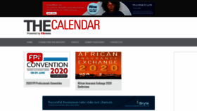 What Thecalendar.org.za website looked like in 2019 (4 years ago)