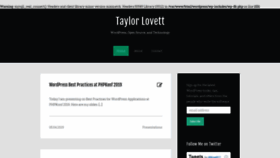What Taylorlovett.com website looked like in 2019 (6 years ago)