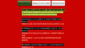 What Tennislessonsbyjohn.com website looked like in 2019 (4 years ago)