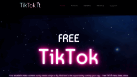 What Tiktokit.com website looked like in 2019 (4 years ago)