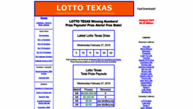 What Texaslottostats.com website looked like in 2019 (4 years ago)