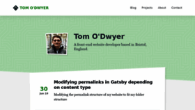 What Tomodwyer.com website looked like in 2019 (4 years ago)