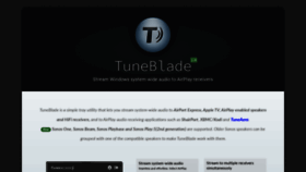 What Tuneblade.com website looked like in 2019 (4 years ago)