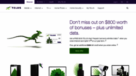 What Telus.com website looked like in 2020 (4 years ago)