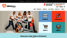 What Tshirtplus.com.au website looked like in 2020 (5 years ago)