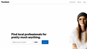 What Thumbtack.com website looked like in 2020 (5 years ago)
