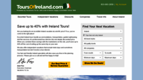 What Toursofireland.com website looked like in 2020 (4 years ago)