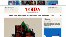 What Todayonline.com website looked like in 2020 (4 years ago)