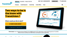 What Transunion.com website looked like in 2020 (4 years ago)