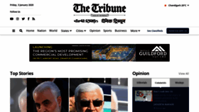 What Tribuneindia.com website looked like in 2020 (4 years ago)