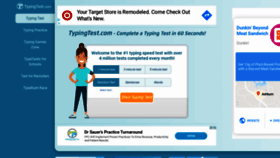 What Typingtest.com website looked like in 2020 (4 years ago)