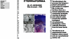 What Terraformafestival.com website looked like in 2020 (4 years ago)
