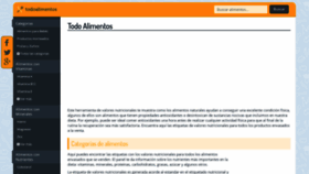 What Todoalimentos.org website looked like in 2020 (4 years ago)