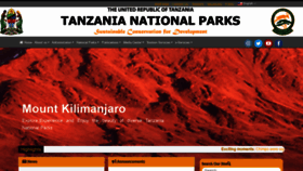 What Tanzaniaparks.go.tz website looked like in 2020 (4 years ago)