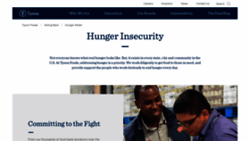 What Tysonhungerrelief.com website looked like in 2020 (5 years ago)