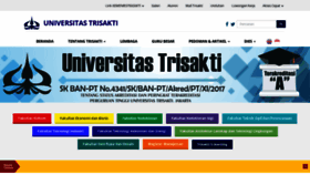 What Trisakti.ac.id website looked like in 2020 (4 years ago)