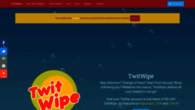 What Twitwipe.com website looked like in 2020 (4 years ago)