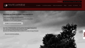 What Toutelapoesie.com website looked like in 2020 (4 years ago)