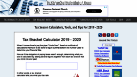 What Taxbracketcalculator.com website looked like in 2020 (4 years ago)