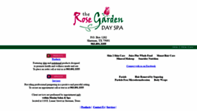 What Therosegardendayspa.com website looked like in 2020 (4 years ago)