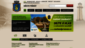 What Tisnov.cz website looked like in 2020 (4 years ago)