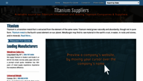 What Titaniummanufacturers.com website looked like in 2020 (4 years ago)