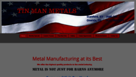 What Tinmanmetals.com website looked like in 2020 (4 years ago)