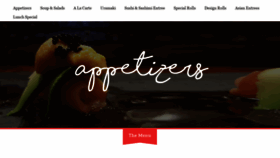What Tuxedosushi.menu website looked like in 2020 (4 years ago)